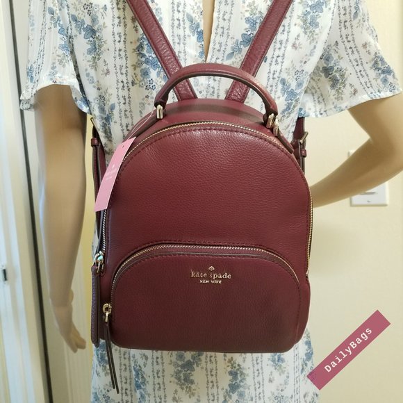 KATE SPADE MEDIUM JACKSON BACKPACK CHERRYWOOD RED - Picture 5 of 13